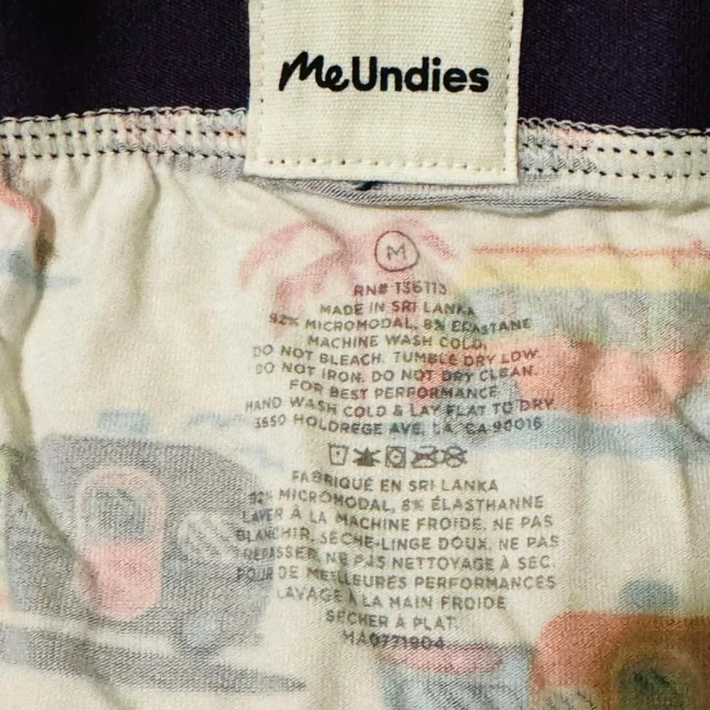MeUndies Campers beach summer boxer brief white size medium‎ nwot